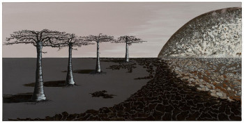 Named contemporary work « Baobabs en clair de lune - 2 », Made by MILEG