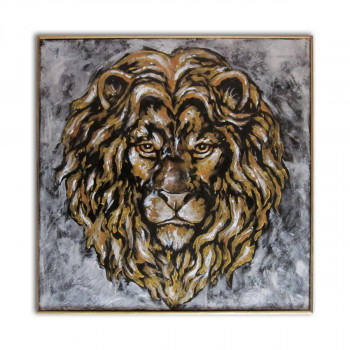 Contemporary work named « Lion or », Created by VINADELLE