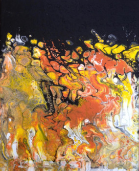 Named contemporary work « Fire », Made by K.BLANCHET