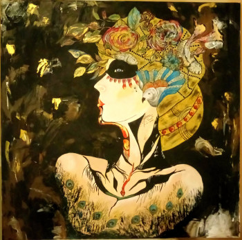 Named contemporary work « l’Amazone », Made by ISABELLA VIRGILIO