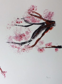 Named contemporary work « Kerezenn (cerisier) », Made by JELVAN RABOUILLE