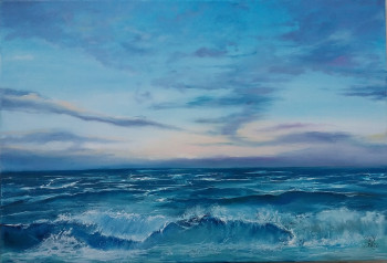 Named contemporary work « Bleu marine », Made by ROSE