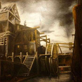 Named contemporary work « vieux moulin », Made by MC KENZIE