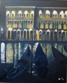 Named contemporary work « NUIT SUR LE GRAND CANAL », Made by PHILIPPE NEGRE