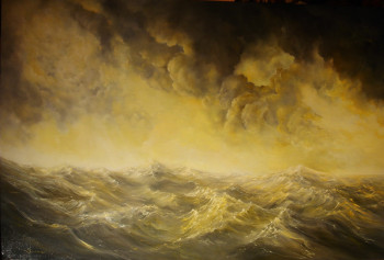 Named contemporary work « golden sea », Made by SOANN