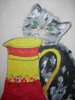 Named contemporary work « THE CAT », Made by LODYA