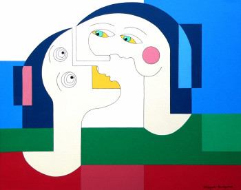 Named contemporary work « Flying Lovers », Made by HILDEGARDE HANDSAEME