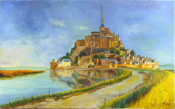 Named contemporary work « Mont Saint Michel », Made by ADINA LOHMULLER