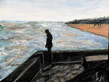 Named contemporary work « Lucien à Arromanches, Normandie  », Made by NADIA VIGUIER