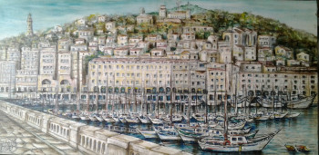 Named contemporary work « Sète, le port de plaisance », Made by FARRUGIA