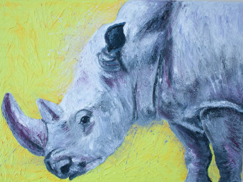 Named contemporary work « Rhinocer'Hop », Made by CLEMENCE POWNEY