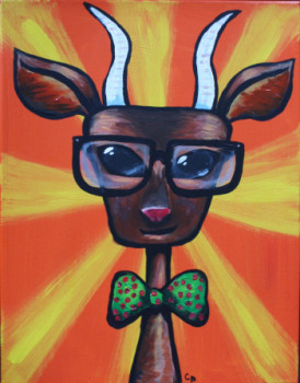 Contemporary work named « Hipster gazelle », Created by CLEMENCE POWNEY