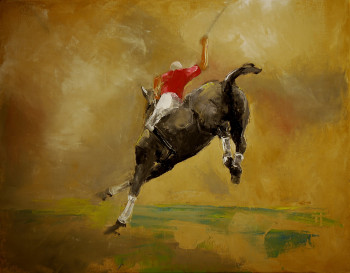Named contemporary work « Polo-Le grand tombé du ciel-(-18-13-) », Made by THIERRY FAURE