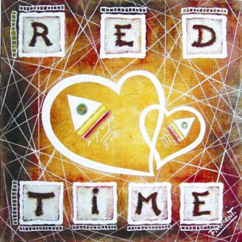 Named contemporary work « RED TIME », Made by FROMENT