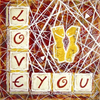 Named contemporary work « I LOVE YOU », Made by FROMENT