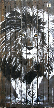 Named contemporary work « Le LION », Made by CHRISTOPHE DURAND