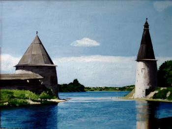 Named contemporary work « Pskov », Made by ANDRé FEODOROFF