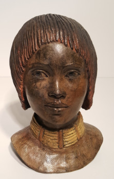 Named contemporary work « Éthiopienne  Hamer », Made by MARTINE LEE