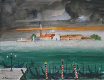 Named contemporary work « San Giorgio.   aquarelle », Made by ANDRé FEODOROFF