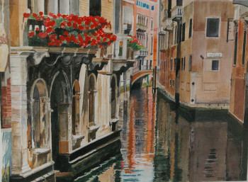 Contemporary work named « Venise.   aquarelle », Created by ANDRé FEODOROFF