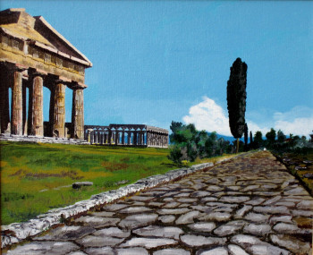 Named contemporary work « Paestum.   acrylique », Made by ANDRé FEODOROFF