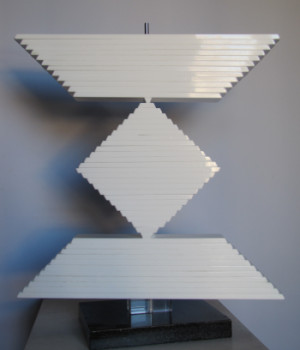 Contemporary work named « Un triangle blanc. Sculpture modulable 704 », Created by JEAN PAUL BOYER