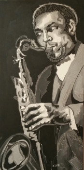 Named contemporary work « Coltrane », Made by NEGRE