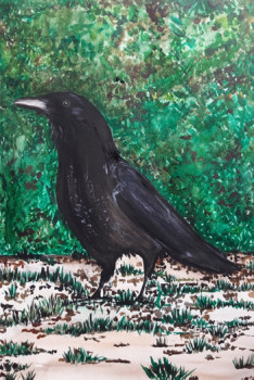 Named contemporary work « The raven », Made by HERMIONE