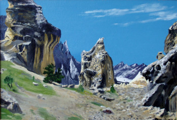 Named contemporary work « Col de l'Isoard », Made by ANDRé FEODOROFF