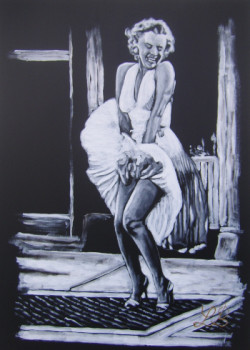 Named contemporary work « Marilyn Monroe dans 7 ans de reflexion », Made by BRUNO LEMASSON