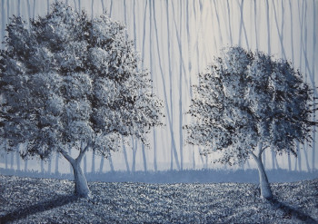 Named contemporary work « Forêt monochrome », Made by BRUNO LEMASSON
