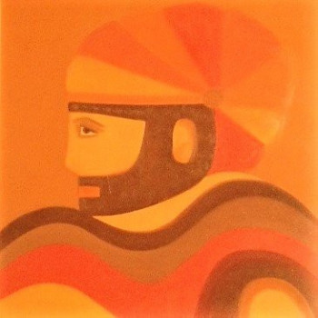 Named contemporary work « Cavalier du désert », Made by JACQUELINE GROUT