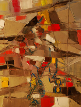 Named contemporary work « -Abstrait-Mur percé », Made by THIERRY FAURE