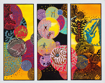 Named contemporary work « Multi Sphères. Plus disponible ! », Made by ERIC BACHET