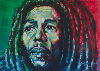 Named contemporary work « Bob Marley », Made by STéPHANE-HERVé