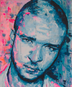 Named contemporary work « Justin Timberlake », Made by STéPHANE-HERVé