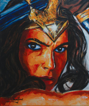 Named contemporary work « Wonder Woman (Gal Gadot) 1 », Made by STéPHANE-HERVé