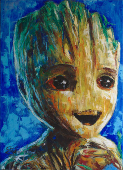 Named contemporary work « Bébé Groot (Guardians of the Galaxy) », Made by STéPHANE-HERVé