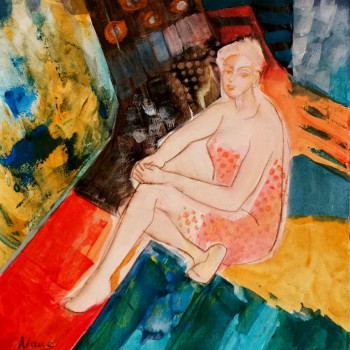 Named contemporary work « Femme charmante », Made by TUMAN