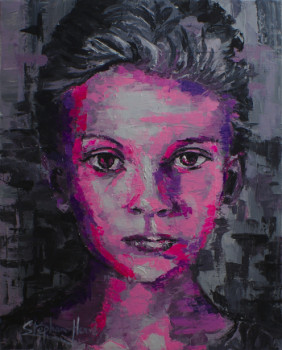 Named contemporary work « Arte facted girl 2 », Made by STéPHANE-HERVé