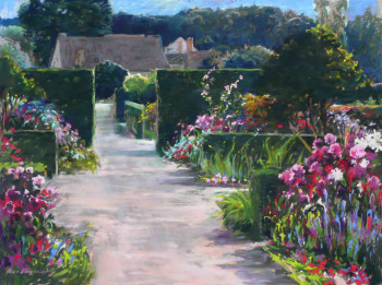 Contemporary work named « The Garden of the Giverny Museum of Impressionism », Created by ANNA KROPIOWSKA