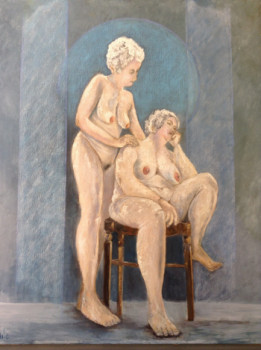 Contemporary work named « 2 amies », Created by HUGHES DE LA TAILLE
