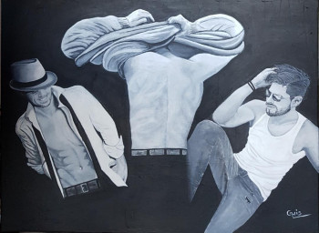 Named contemporary work « LE TRIO », Made by GHISLAINE LECA