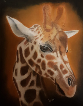 Contemporary work named « LA GIRAFE », Created by SYLOU
