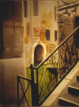 Contemporary work named « CANAL A  VENISE », Created by FRANCK FANTASIA