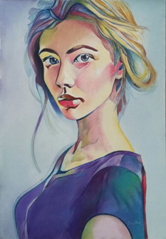 Contemporary work named « Portrait acidulé N°5 », Created by SOSTEN