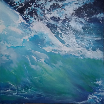 Named contemporary work « Au creux de la vague », Made by ROSE