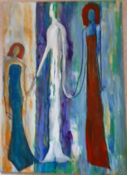 Named contemporary work « l famille », Made by MARYSE DAVETTE