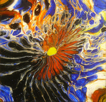 Named contemporary work « Abstraction sous-marine 80 », Made by PICH