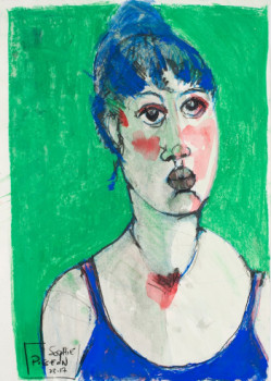 Contemporary work named « Portrait gouache 1 », Created by SOPHIE PIGEON